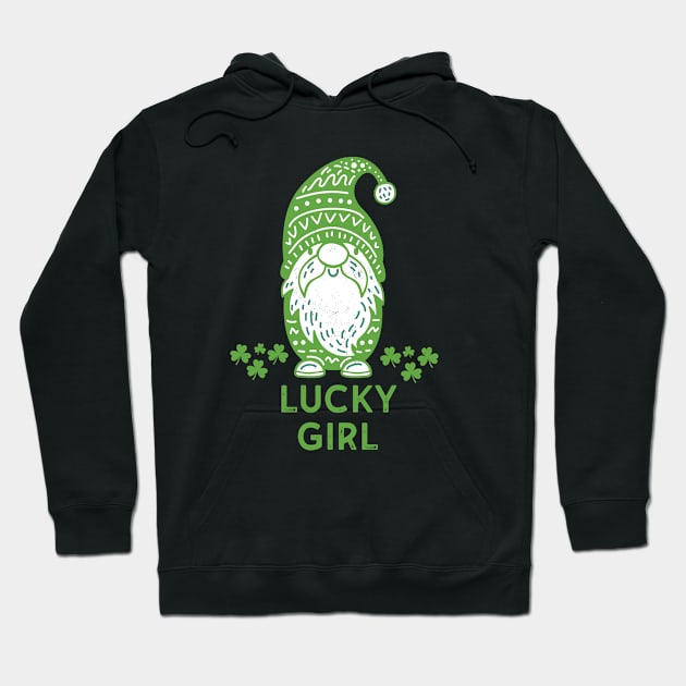 Lucky Girl Gnome Hoodie by SharksOnShore